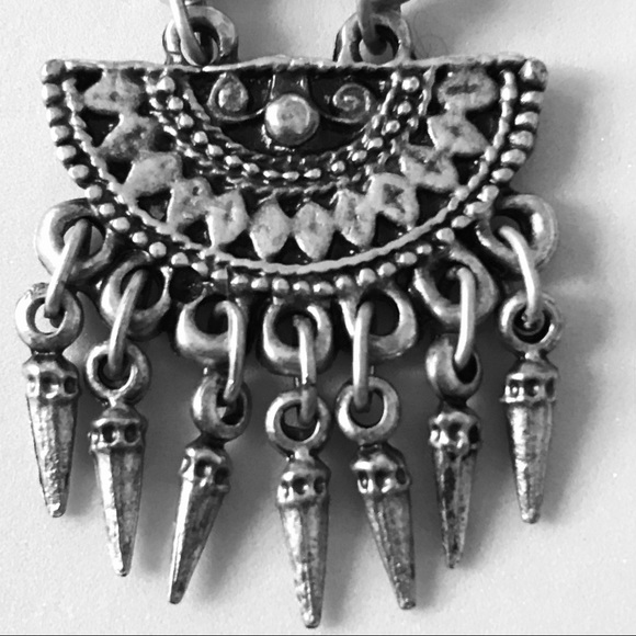 Boho Sterling (Stamped) Silver Earrings! Dangly w Spikes at Bottoms! - Picture 5 of 6